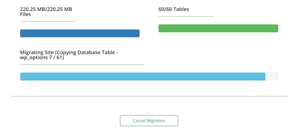 migrate wordpress website from one domain to another